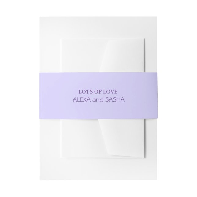 Cintas Para Invitaciones Elegant Light Purple Lilac Flowers Wedding (Anverso Ejemplo)