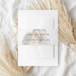 Cintas Para Invitaciones Elegant Modern Photo Wedding
