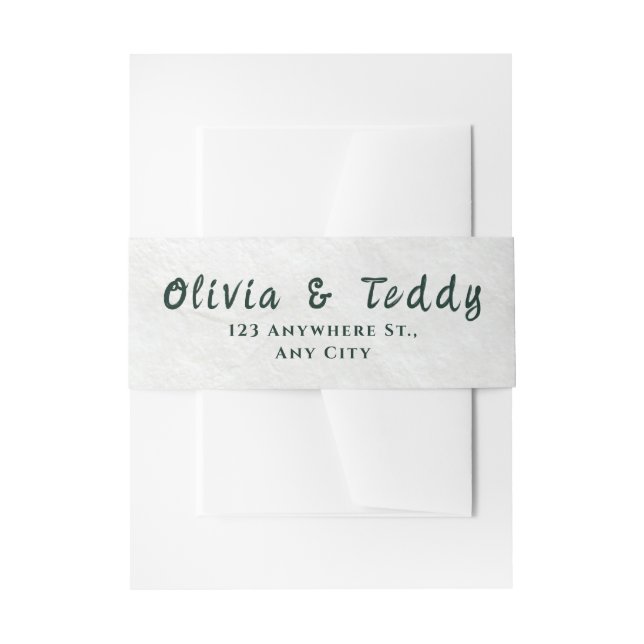Cintas Para Invitaciones Elegant Organic Modern Wedding Invitation (Anverso Ejemplo)