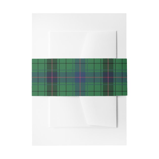 Cintas Para Invitaciones Elegant Plaid Davidson Rustic Traditional Wedding (Anverso Ejemplo)