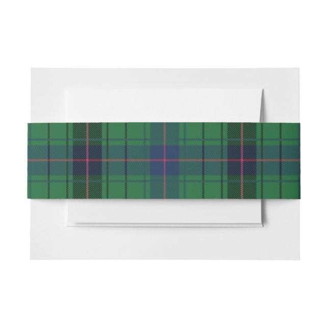 Cintas Para Invitaciones Elegant Plaid Davidson Wedding Rustic (Anverso Ejemplo)