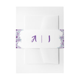 Cintas Para Invitaciones Elegant purple flower