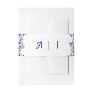 Cintas Para Invitaciones Elegant purple flower