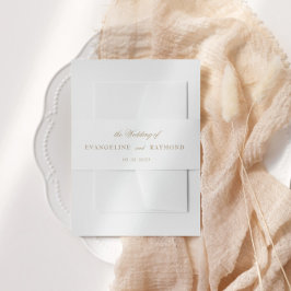 Cintas Para Invitaciones Elegant Romantic Gold Script Wedding