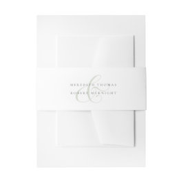 Cintas Para Invitaciones Elegant Sage Green & White Ampersand Wedding