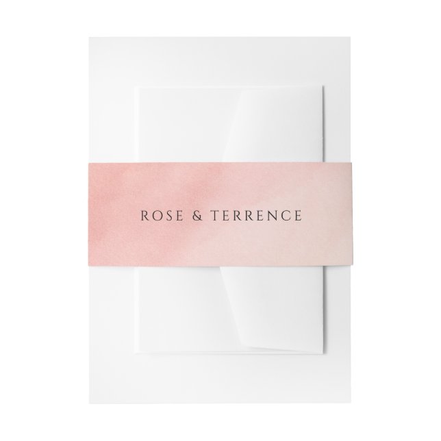 Cintas Para Invitaciones Elegant Tropical Sunset Watercolor Wedding (Anverso Ejemplo)