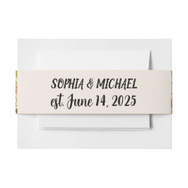 Cintas Para Invitaciones Elegant Watercolor Floral