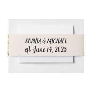 Cintas Para Invitaciones Elegant Watercolor Floral