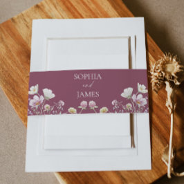 Cintas Para Invitaciones Elegant Wildflower Floral Flowers Wedding