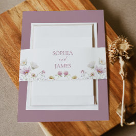 Cintas Para Invitaciones Elegant Wildflower Floral Flowers Wedding