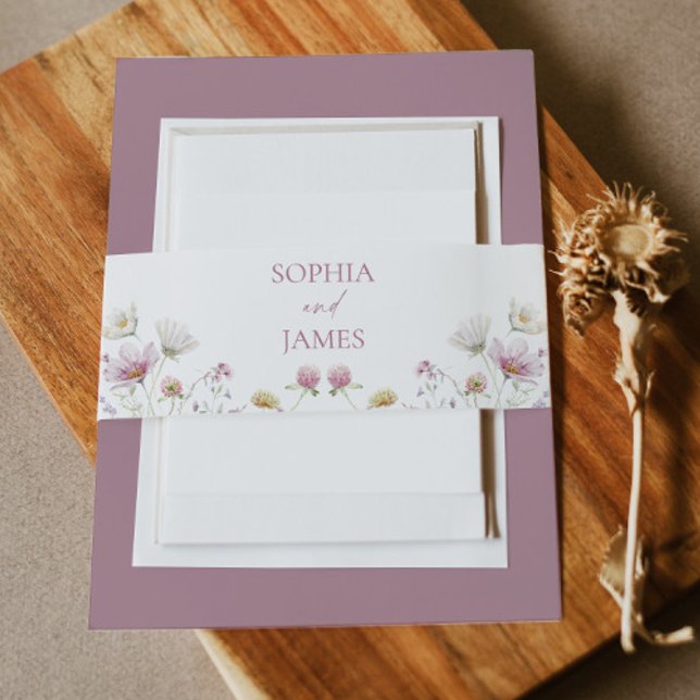 Cintas Para Invitaciones Elegant Wildflower Floral Flowers Wedding (Subido por el creador)