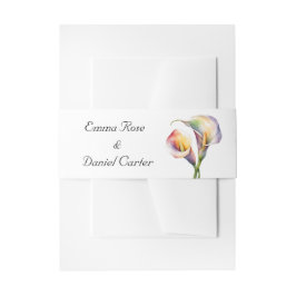 Cintas Para Invitaciones Elegante acuarela Calla Lilies Romántico Floral