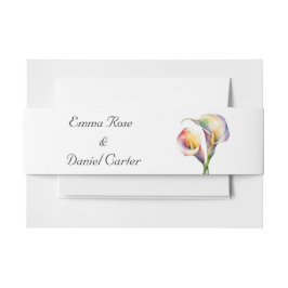 Cintas Para Invitaciones Elegante acuarela Calla Lilies Romántico Floral