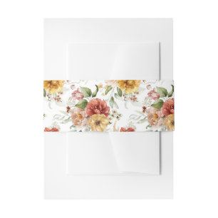 Cintas Para Invitaciones Elegante acuarela Floral moderna