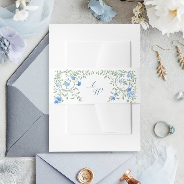 Cintas Para Invitaciones Elegante acuarela Flores salvajes Boda floral (Subido por el creador)