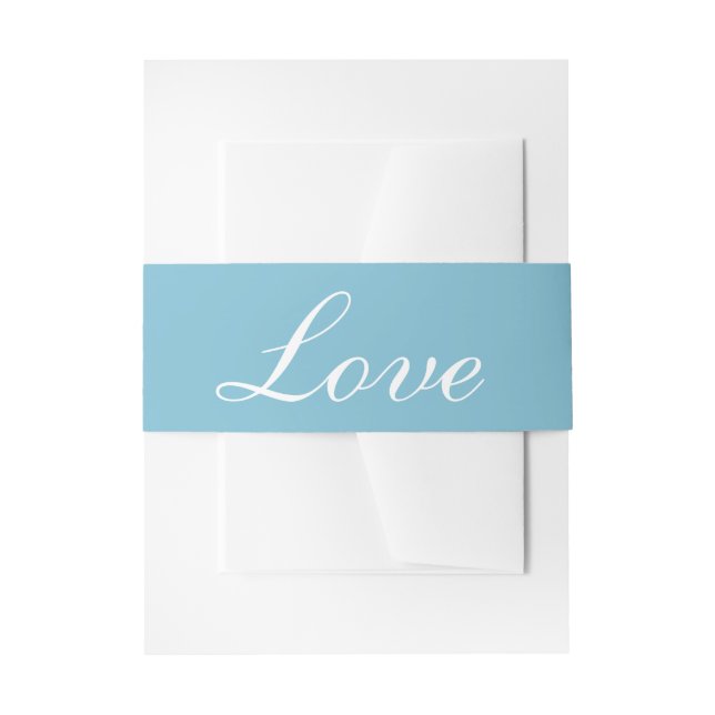 Cintas Para Invitaciones Elegante Amor Blue Nautical Beach Wedding (Anverso Ejemplo)