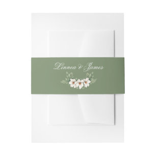 Cintas Para Invitaciones Elegante árbol de pino de bodas de invierno de Mag