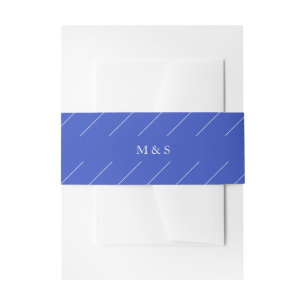 Cintas Para Invitaciones Elegante azul monocromático personalizado