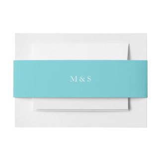 Cintas Para Invitaciones Elegante azul turquesa