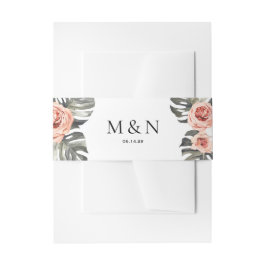 Cintas Para Invitaciones Elegante banda Belly Boda Tropical