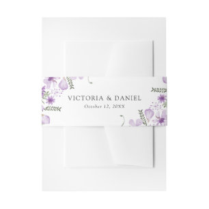Cintas Para Invitaciones Elegante Banda Belly de Invitación a Boda Floral