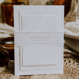 Cintas Para Invitaciones Elegante banda de Belly Boda de guión dorado