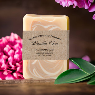 Cintas Para Invitaciones Elegante banda de Belly de jabón estilo papel Kraf