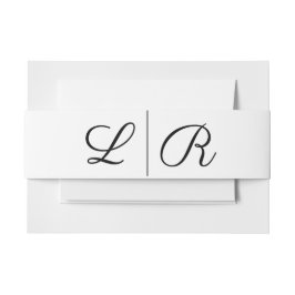 Cintas Para Invitaciones Elegante banda de Belly simple negro