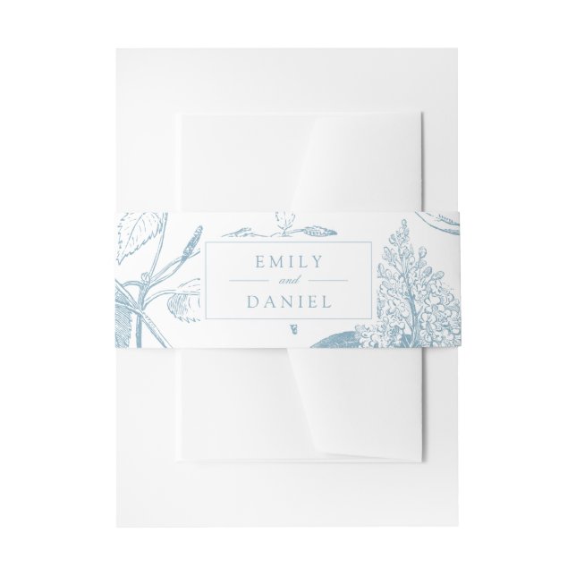 Cintas Para Invitaciones Elegante Banda de la Vieja Invitación Botánica (Anverso Ejemplo)