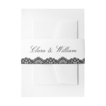 Elegante Banda de Vientre de Boda con Letra Script