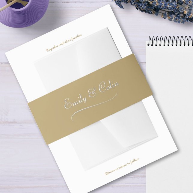 Cintas Para Invitaciones Elegante banda de vientre de oro (Subido por el creador)