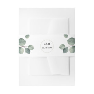 Cintas Para Invitaciones Elegante banda de vientre Eucalyptus