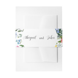 Cintas Para Invitaciones Elegante Belly Boda floral con flores silvestres