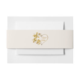 Cintas Para Invitaciones Elegante Belly de Invitación a Boda Personalizada 