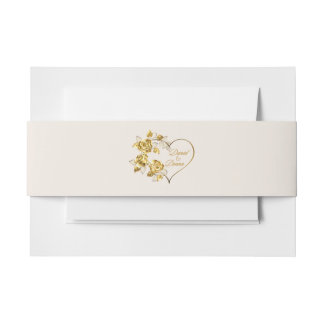 Cintas Para Invitaciones Elegante Belly de Invitación a Boda Personalizada