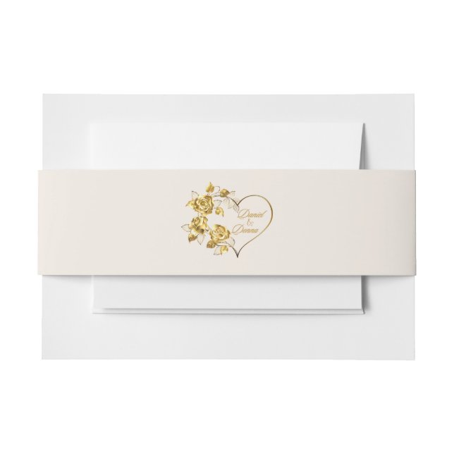 Cintas Para Invitaciones Elegante Belly de Invitación a Boda Personalizada  (Anverso Ejemplo)