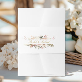 Cintas Para Invitaciones Elegante, blanco, pastel, ramo de flores