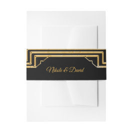 Cintas Para Invitaciones Elegante Boda Art Deco Gatsby