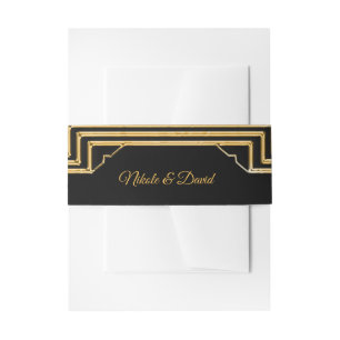 Cintas Para Invitaciones Elegante Boda Art Deco Gatsby