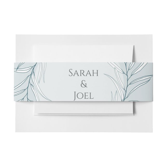 Cintas Para Invitaciones Elegante Boda Boho Wildflower (Anverso Ejemplo)