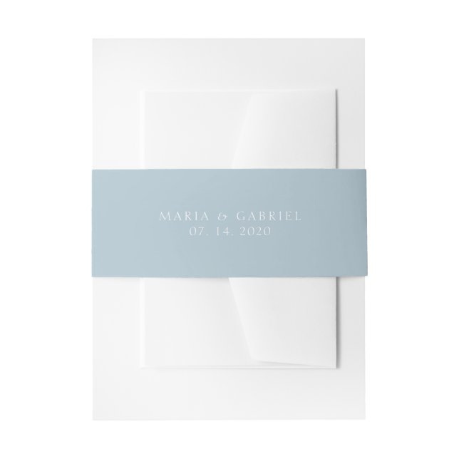 Cintas Para Invitaciones Elegante boda botánico de color acuático (Anverso Ejemplo)