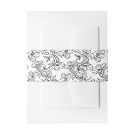 Cintas Para Invitaciones Elegante Boda Botánico Floral Blanco