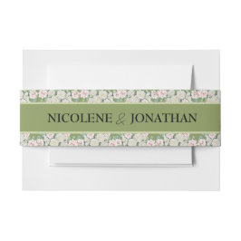 Cintas Para Invitaciones Elegante Boda de Abrazo Floral