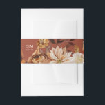 Cintas Para Invitaciones Elegante Boda de acuarela de otoño<br><div class="desc">Esta encantadora banda de invitación a la boda incluye un borde de flores acuáticas en hermosos tonos otoñales, sus iniciales y fecha boda. Las bandas Belly hacen una presentación encantadora para su invitación, rsvp y varias tarjetas de gabinete. Este elegante diseño es una excelente elección para un boda rústico y...</div>