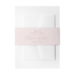 Cintas Para Invitaciones Elegante Boda de barniz rosa de mano rosada pastel