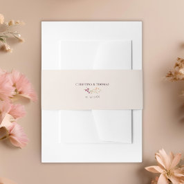 Cintas Para Invitaciones Elegante Boda de Boho Fall Wildflowers