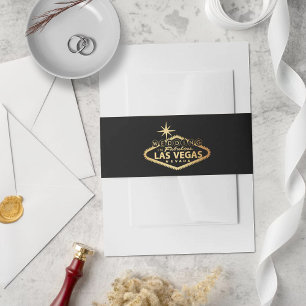 Cintas Para Invitaciones Elegante Boda de Destino de Las Vegas