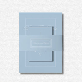 Cintas Para Invitaciones Elegante Boda de diamantes azules