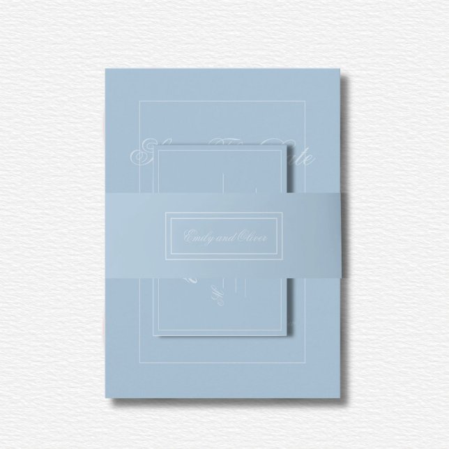 Cintas Para Invitaciones Elegante Boda de diamantes azules (Subido por el creador)