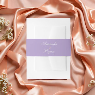 Cintas Para Invitaciones Elegante Boda de Escritura Púrpura Simple